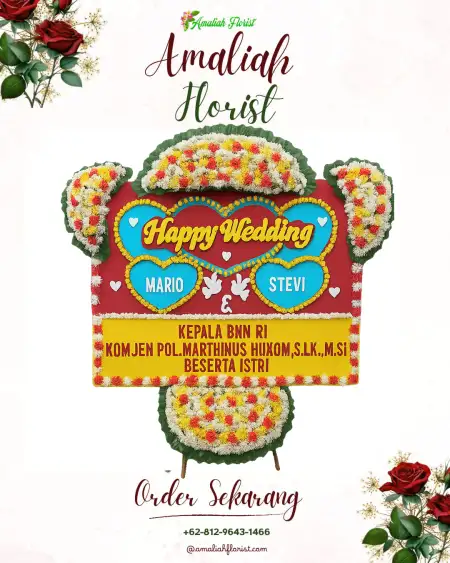 Papan Bunga Pernikahan Lumindai